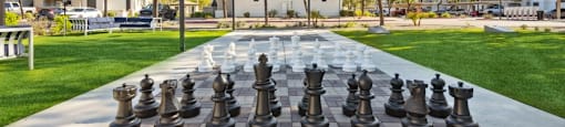 Life size chess at Biscayne Bay Apartments