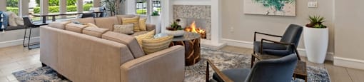 Lounge at Victoria Arbors Apartment Homes