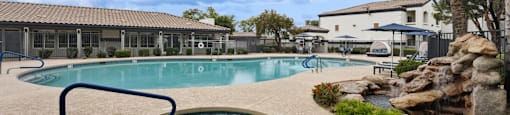 resort style pool and spa at 2150
