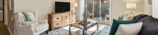 Living room at Hills at Hacienda Heights