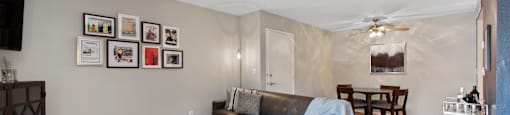 large living room with hardwood floors at Morning View Terrace Apartment Homes, Escondido California, 92026