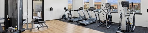 Modern fitness center at North Peak