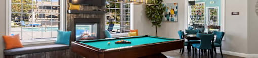 billiards table at North Pointe