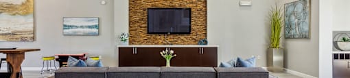 resident social lounge at Tribeca North Apartment Homes