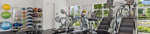Modern fitness center at Hearth