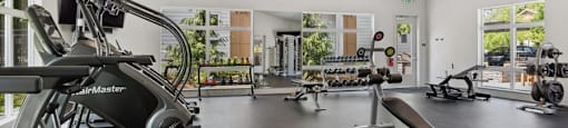 Spacious fitness center at Hearth