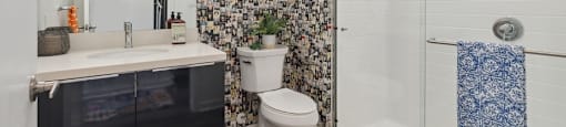 Spacious bathroom at Block C