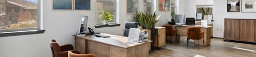 Leasing office at North Peak