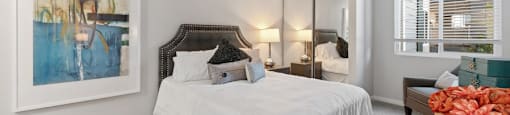 spacious bedroom at Pointe Luxe Apartment Homes, San Diego, California
