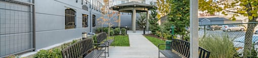 Paved grounds at Maddox Apartments