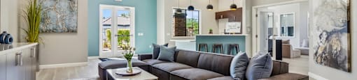 resident social lounge at Tribeca North Apartment Homes