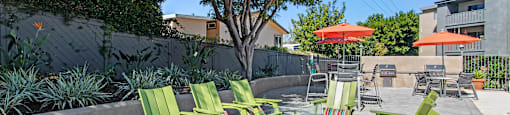 poolside fire pit at Morning View Terrace Apartment Homes, California, 92026