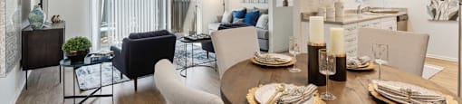 Dining Area at The District Apartment Homes