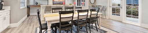 spacious clubhouse with spacious dining area at Terrace Gardens Apartment Homes, Escondido, CA