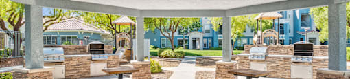 Outdoor seating at Azure Apartment Homes