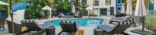 Exterior Pool Lounge at Enclave at Warner Center, 6710 Variel Ave