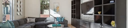 resident clubhouse at Ontario Town Square Apartments and Townhomes