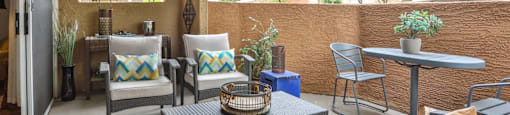 Large Private Patio/Balcony with Storage at Biscayne Bay Apartments, Chandler, AZ