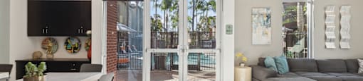 resident clubhouse at Ontario Town Square Apartments and Townhomes
