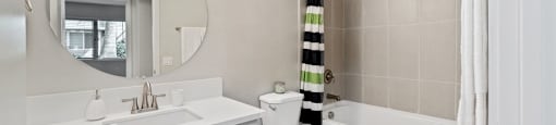 large bathroom at Pointe Luxe Apartment Homes, San Diego, CA, 92110