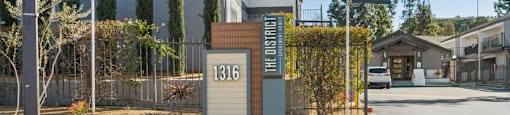 Front Entrance at The District Apartment Homes