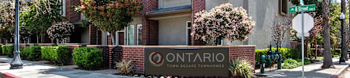 Exterior Views of Monument Sign at Ontario Town Square Townhomes