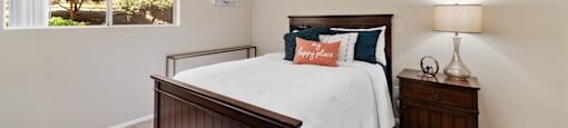 large bedroom at Terrace Gardens Apartment Homes, Escondido, CA