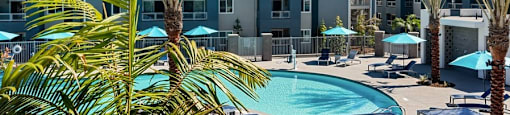 oasis pool at Pointe Luxe Apartment Homes, San Diego, CA, 92110