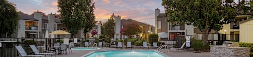Twilight Pool at Waterfield Square Apartment Homes