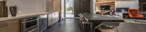 resident social lounge and kitchen at Capitol650