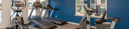 Cardio Machines In Gym at Atwood Apartments, Citrus Heights, CA