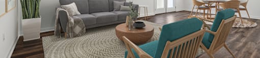 Furnished Family Room Photo at Merge 56