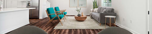 Furnished Living Room at Merge 56
