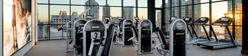 fitness center views at Luma