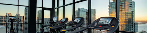 fitness center views at Luma