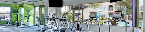 Cardio Machines In Gym at Andante Apartments, Phoenix, AZ, 85048