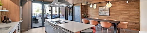 Kitchen in the clubhouse at The Bower