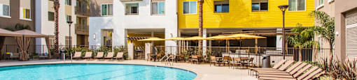 Pool area at Marc San Marcos Apartments