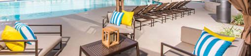 Pool lounge at Marc San Marcos Apartments