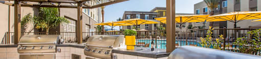 Outdoor grills at Marc San Marcos Apartments