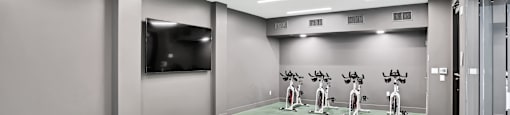 fitness center at Aya Apartments