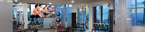 fitness center with bicycles at Muse