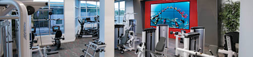 large fitness center at Muse