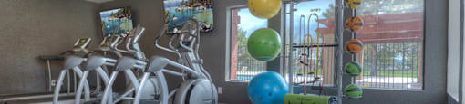 Yoga & Cardio Equipment at Vizcaya Hilltop Apartments, Reno, NV