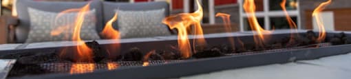 Outdoor Fireplace at Hearth Apartment Homes, Vancouver, Washington