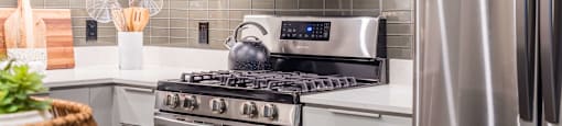Stainless Steel Stove at The Herald Apartments