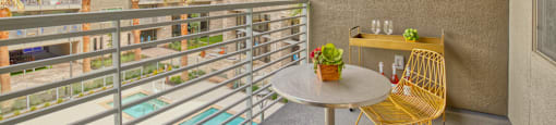 balcony views at Aya Apartments