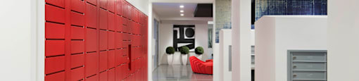 mailroom with package lockers at Muse