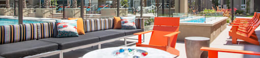 outdoor lounge area