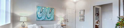 Living area at Tribeca North Apartment Homes